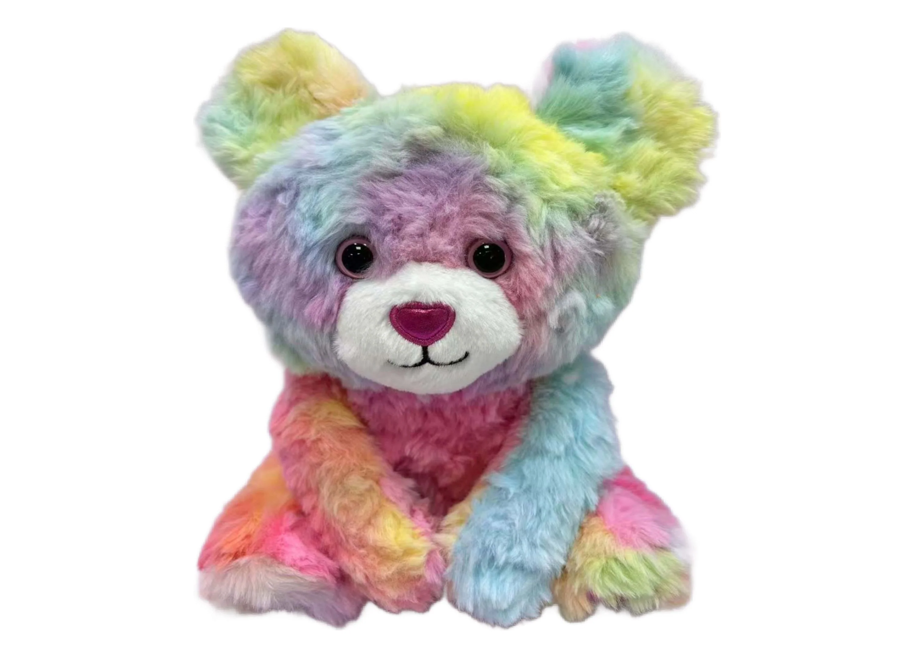 Wild Hippo Tie-Dye Passion Bear 14 Inch Plush - Multicolor