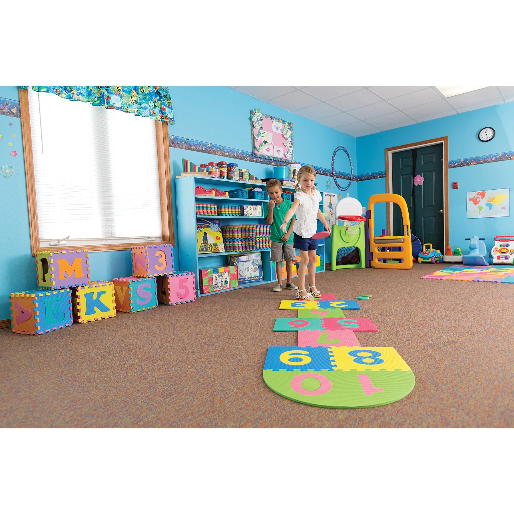WonderFoam Hopscotch Play Mat Adventure, 26 Bright Pieces - Image 4