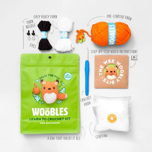 Woobles Fox Beginner-Friendly Crochet Kit - Image 2
