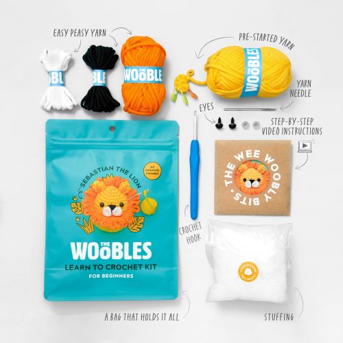 Woobles Beginner Crochet Kit - Sebastian the Lion - Image 2