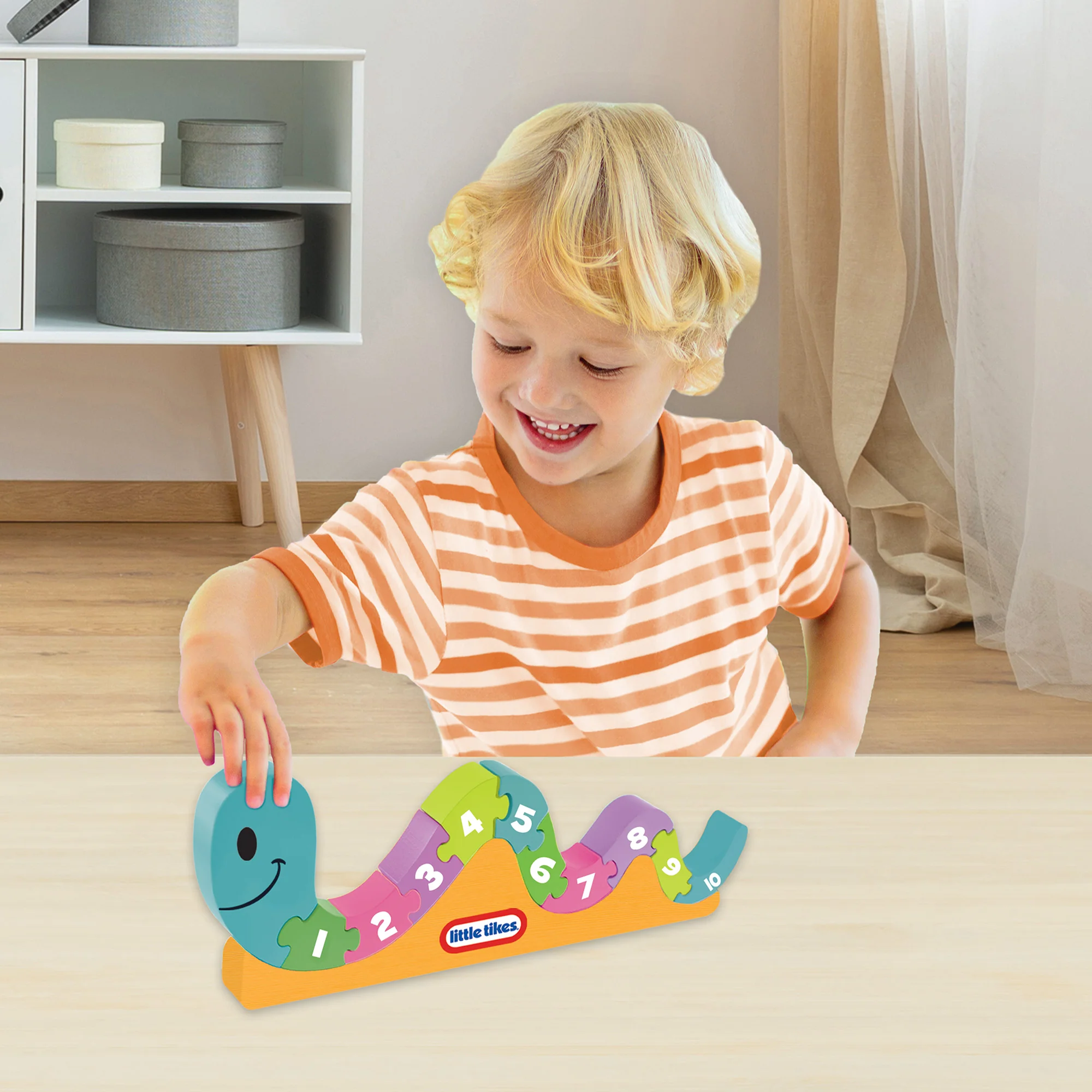 Little Tikes Rainbow Counting Worm - Colorful Number Blocks - Image 3