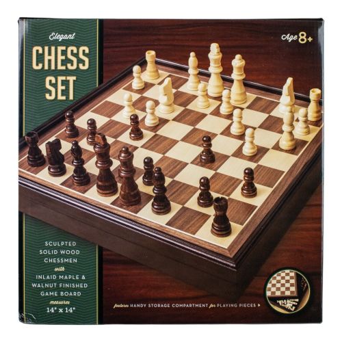 Regal Maple & Walnut Wooden Chess Set Deluxe
