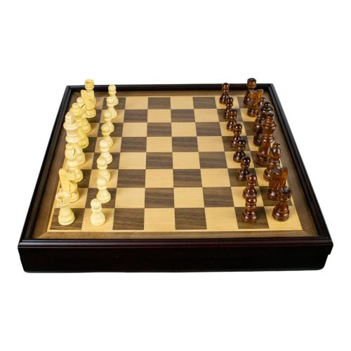 Regal Maple & Walnut Wooden Chess Set Deluxe - Image 8