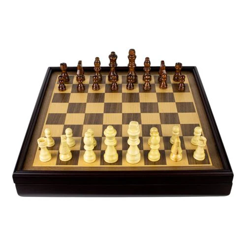 Regal Maple & Walnut Wooden Chess Set Deluxe - Image 9