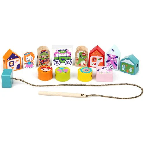 Cubica Enchanting Wooden Fairytale Lace and Learn Toy - European Craftsmanship