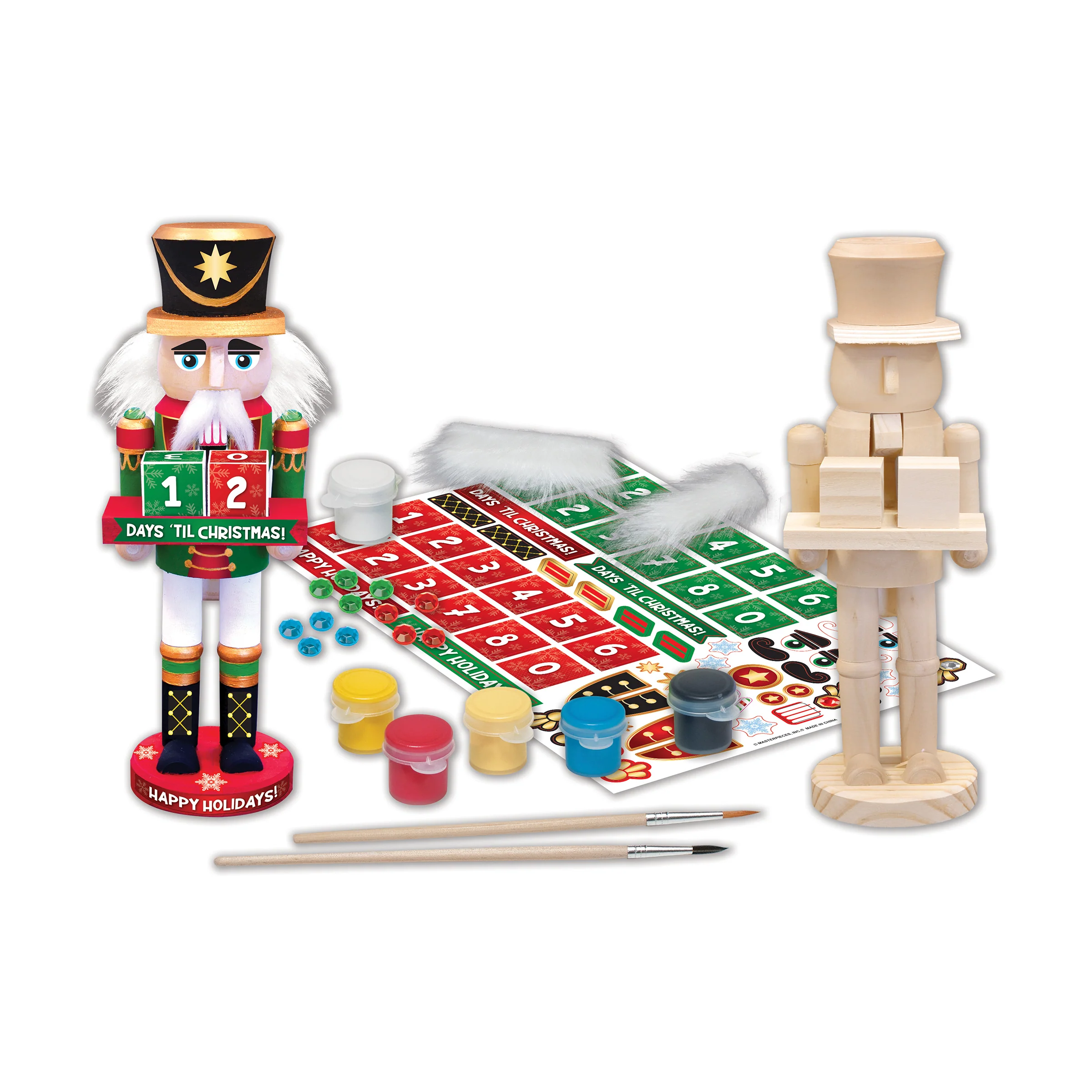 Works of Ahhh Nutcracker Calendar Wood Paint Set - Holiday Craft Kit - Image 3