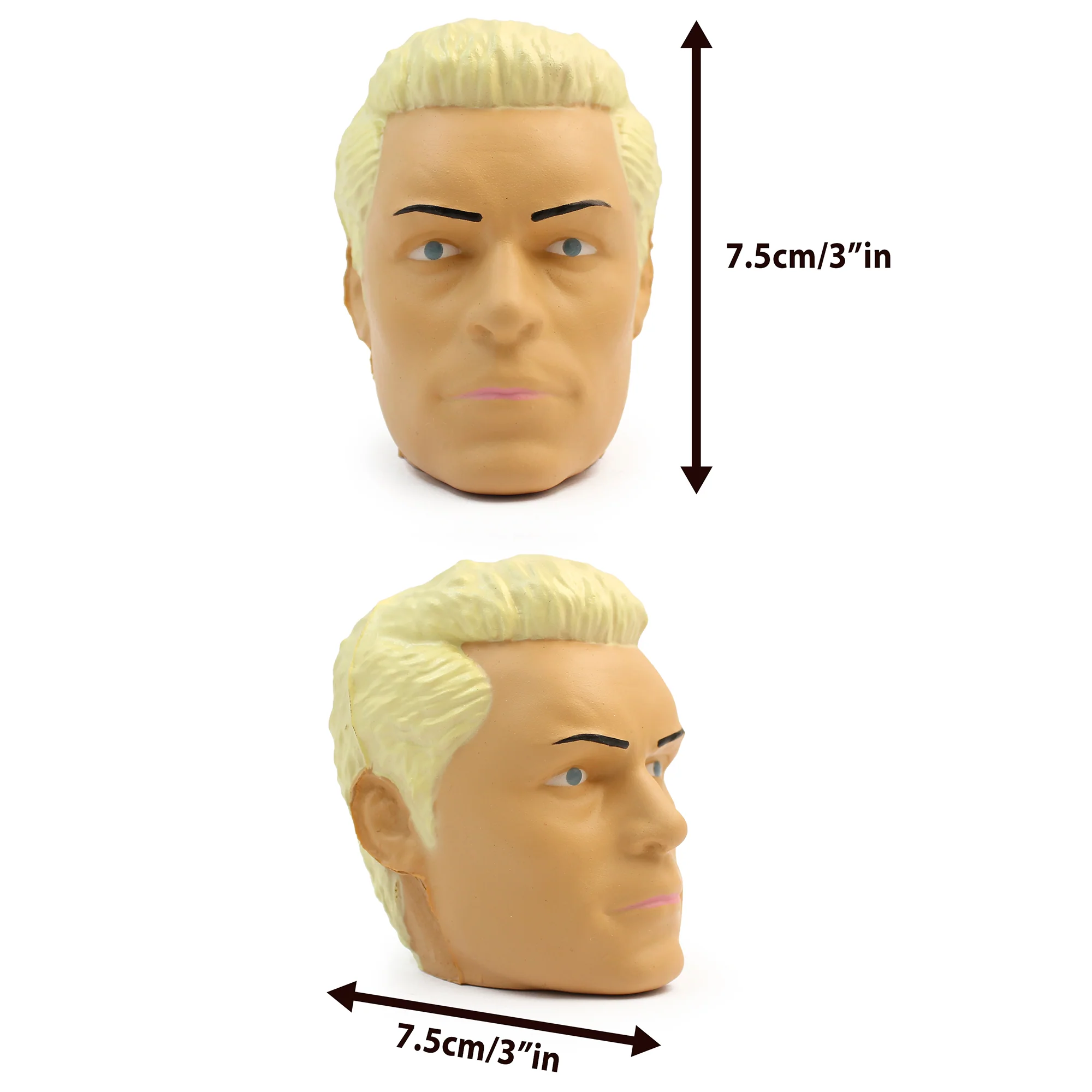 WWE Stress Heads Twin Pack - 3" Cody Rhodes & The Rock Squeeze Toys - Image 3