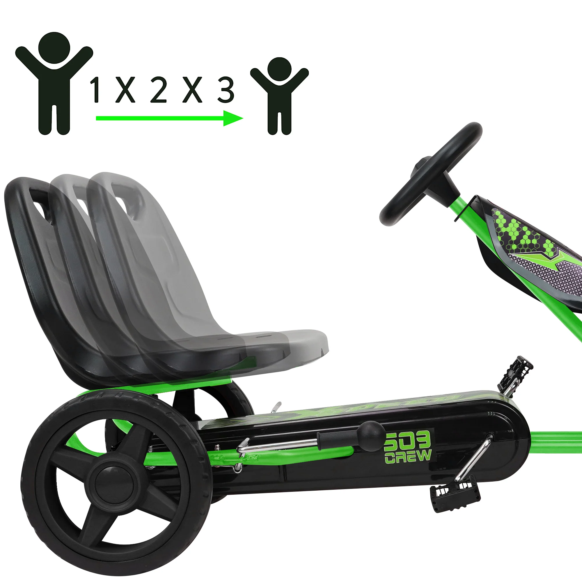 Xspeed - Pedal Go-Kart - Green - Eco-Friendly Outdoor Adventure - Image 2