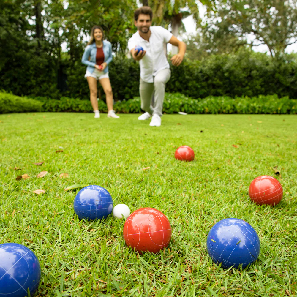 YardCandy Deluxe Bocce Set Indoor/Outdoor Game with Durable Storage Bag - Image 3