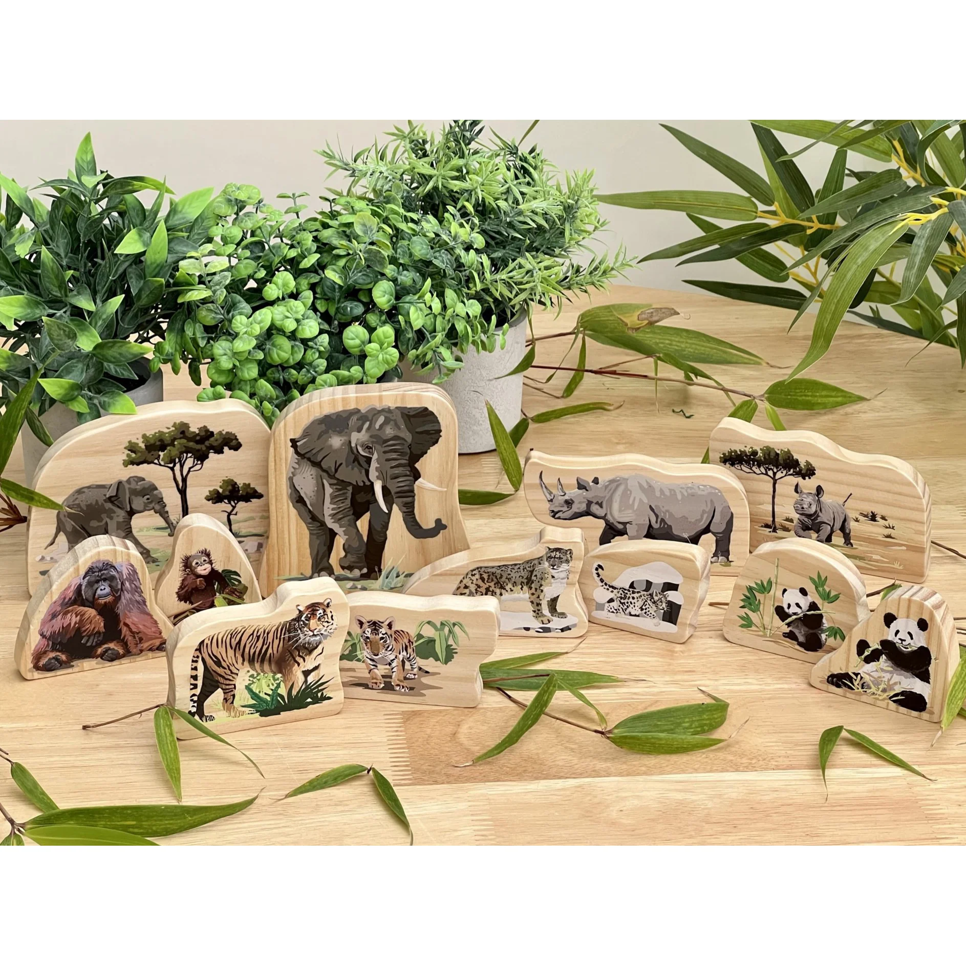 Yellow Door Endangered Animal Families Wooden Playset - Image 5