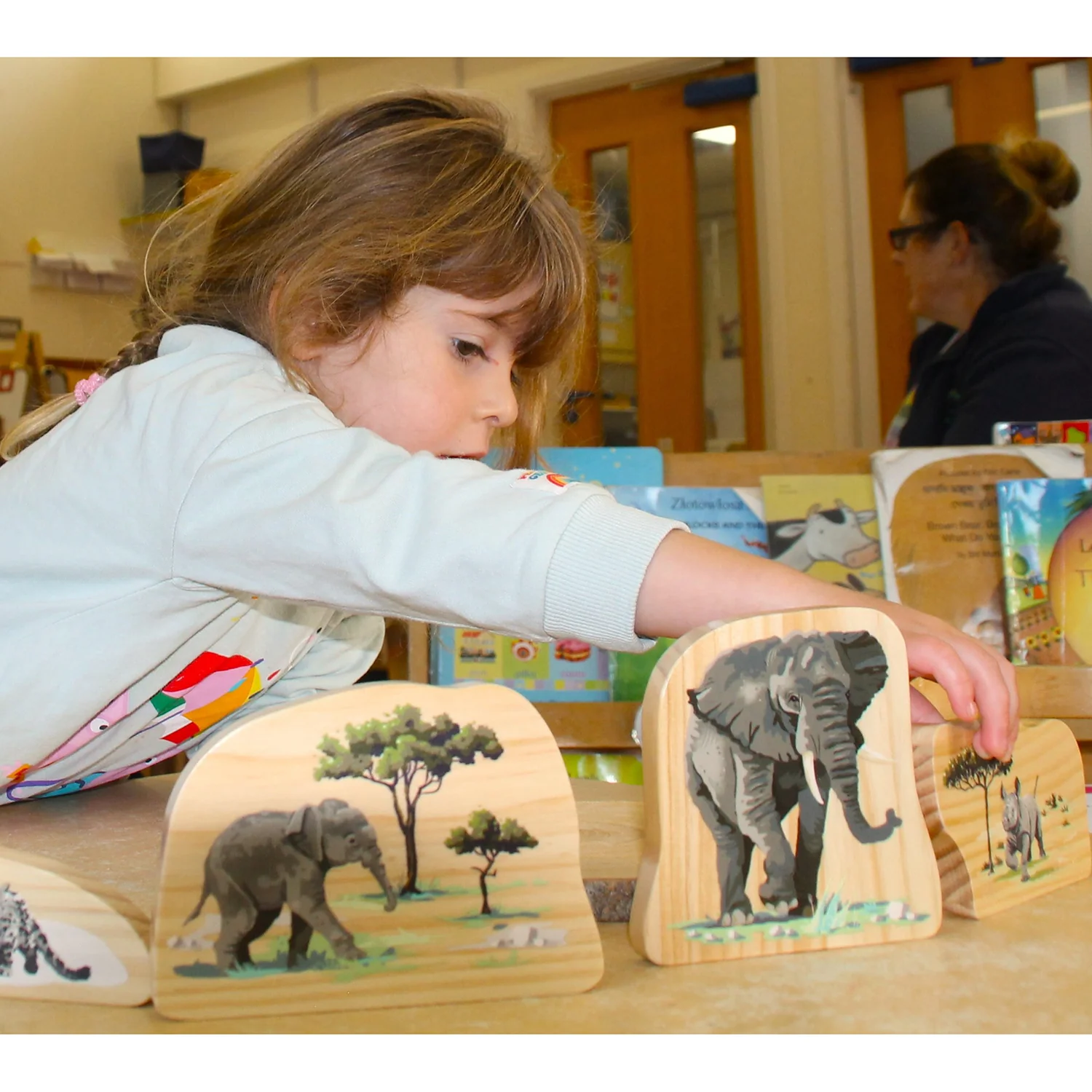 Yellow Door Endangered Animal Families Wooden Playset - Image 9