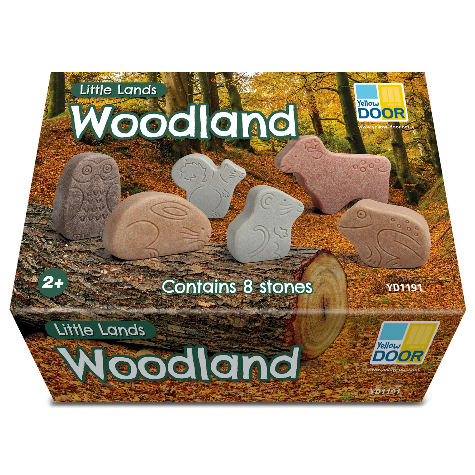 Yellow Door Little Lands Woodland – Assorted Stone Animal Figures, Set of 8 - Image 2