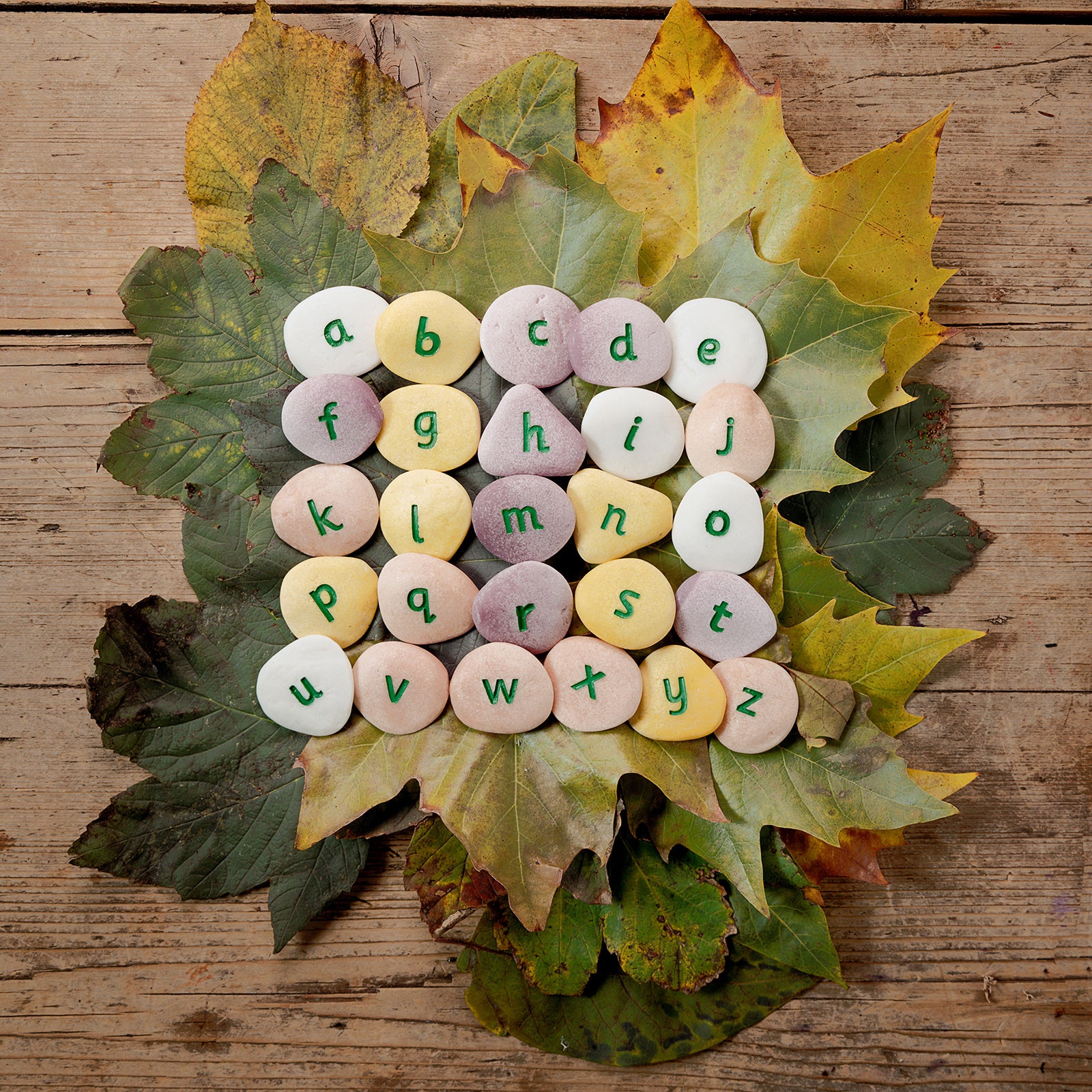Yellow Door Tactile Lowercase Alphabet Pebbles - Educational Set of 26 - Image 2