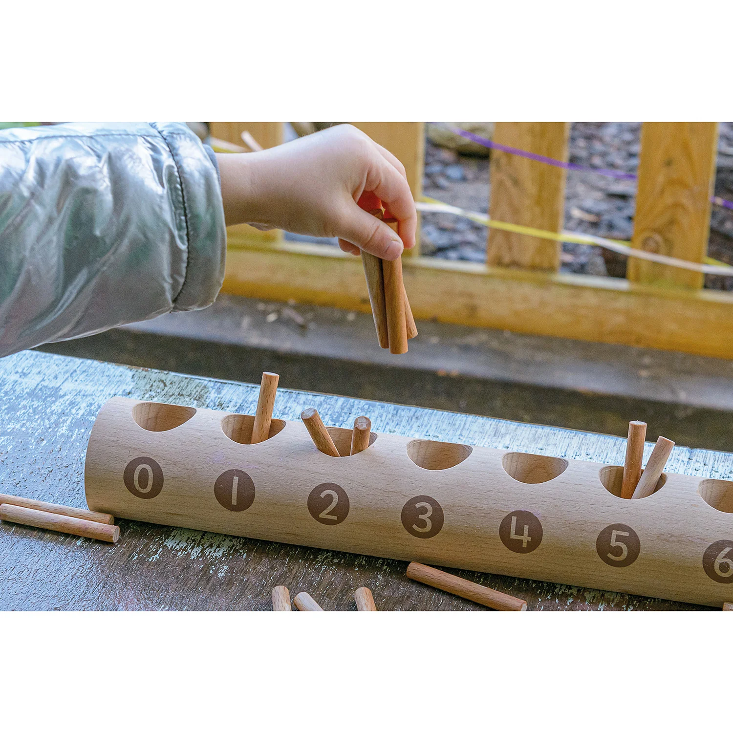 Yellow Door Natural Counting Log - Educational Wooden Toy for Toddlers - Image 5
