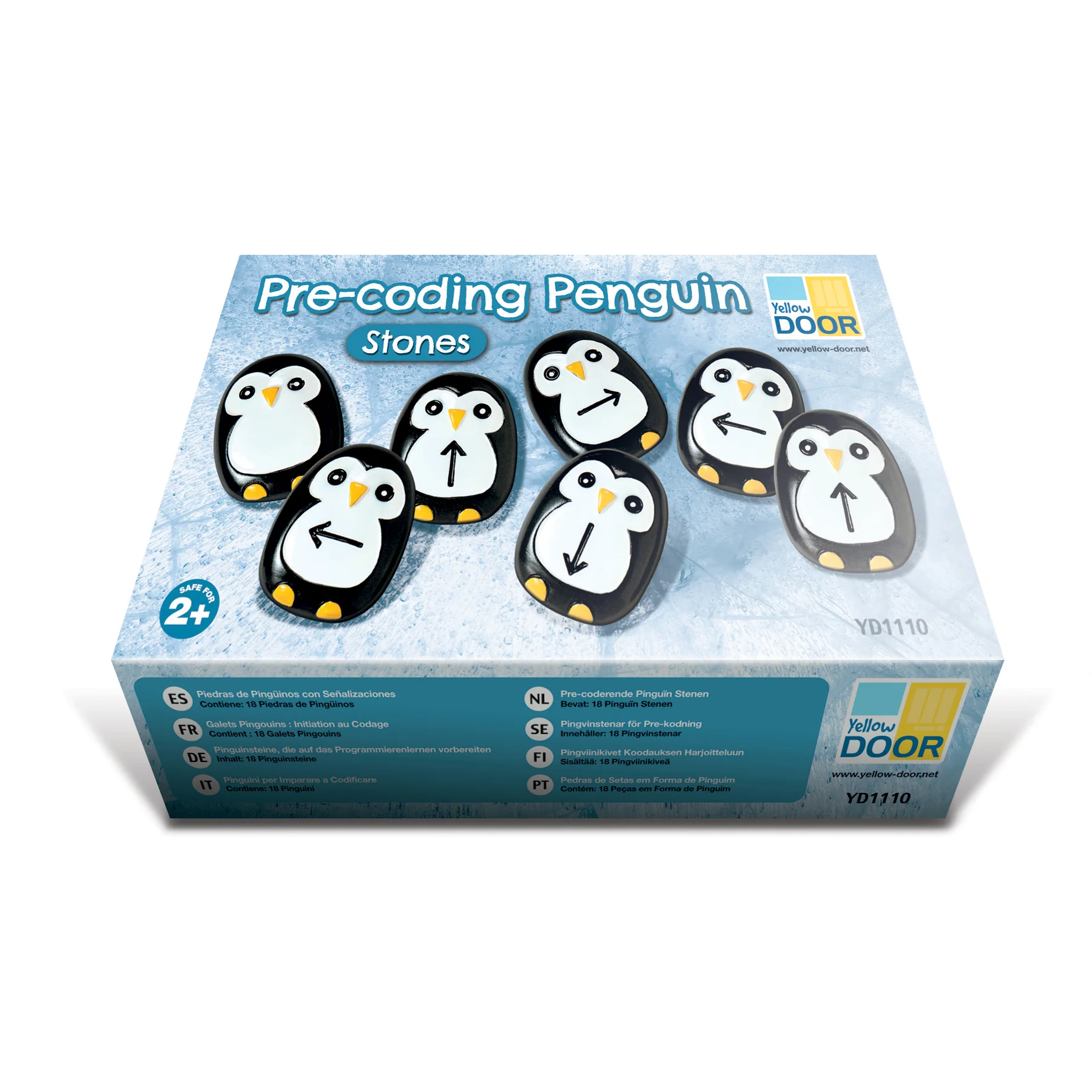 Yellow Door Pre-Coding Penguin Stones - Tactile Learning Set of 18 - Image 2
