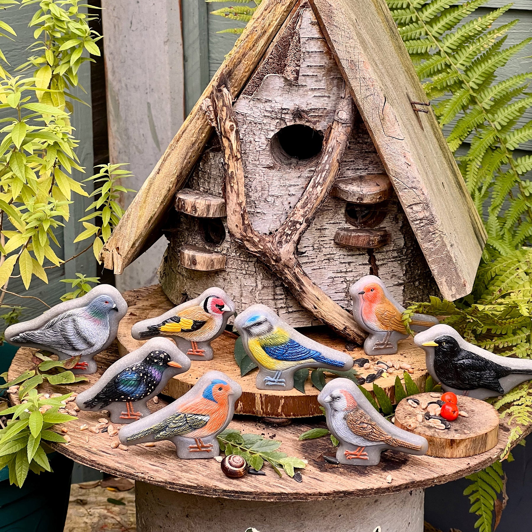 Yellow Door Sensory Play Stone Birds - Interactive Set of 8 - Image 3