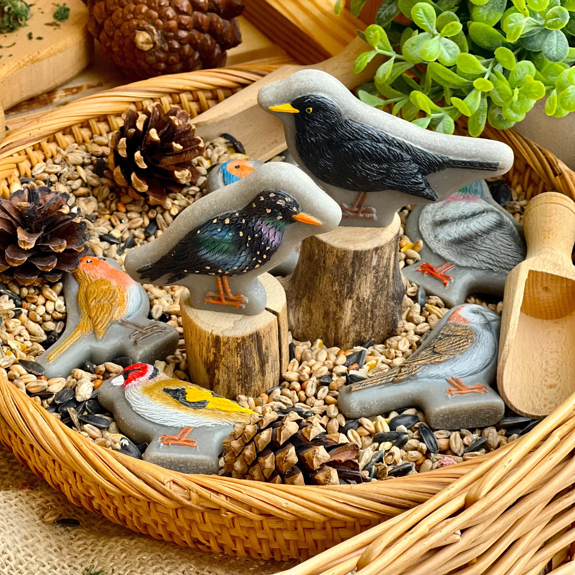Yellow Door Sensory Play Stone Birds - Interactive Set of 8 - Image 5