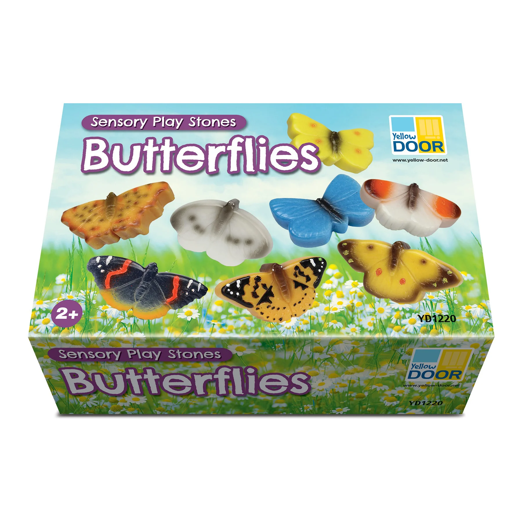 Yellow Door Sensory Play Stone Butterflies - Set of 8 - Image 2