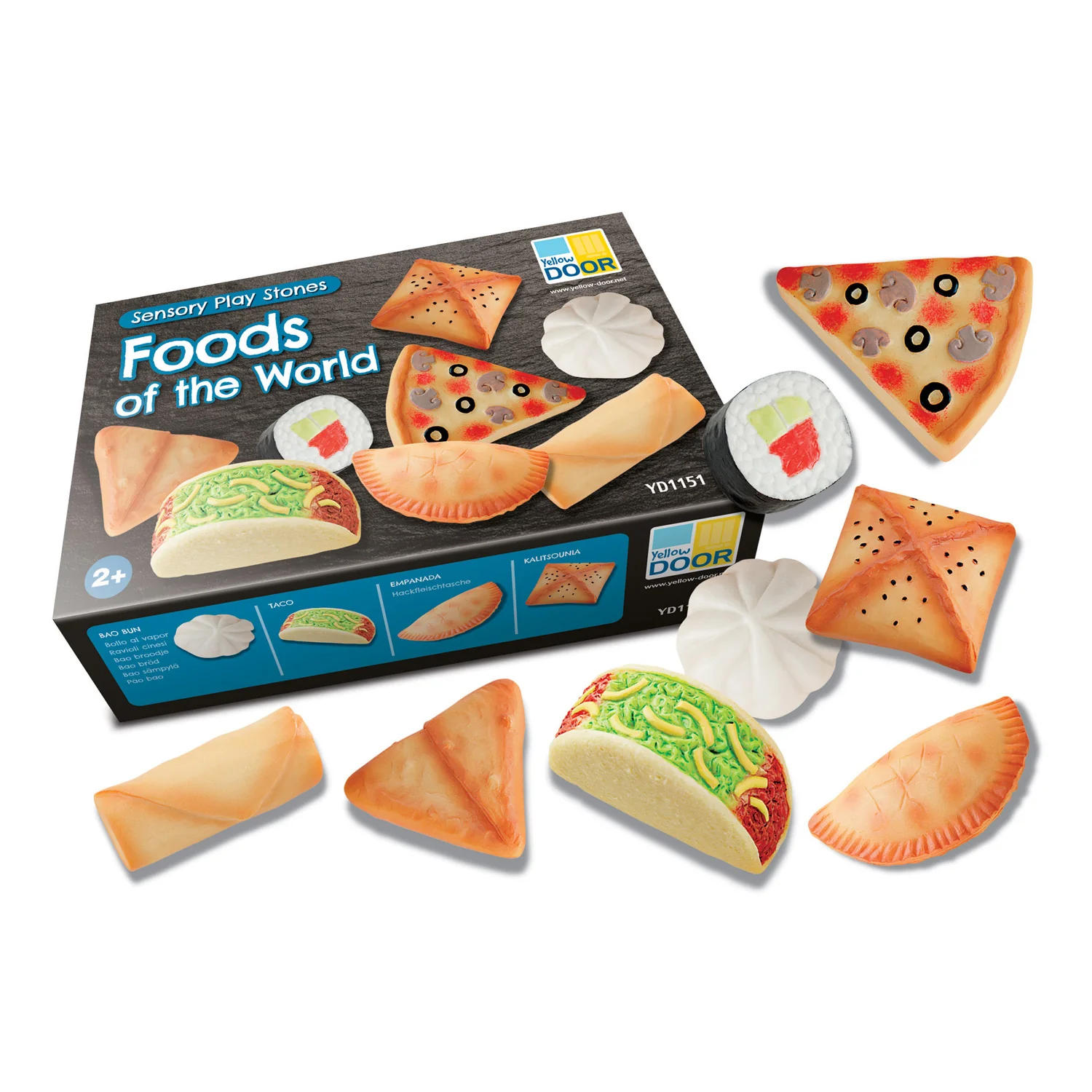 Yellow Door Sensory Play Stones - Foods of the World - Multicultural Learning Toy - Image 2