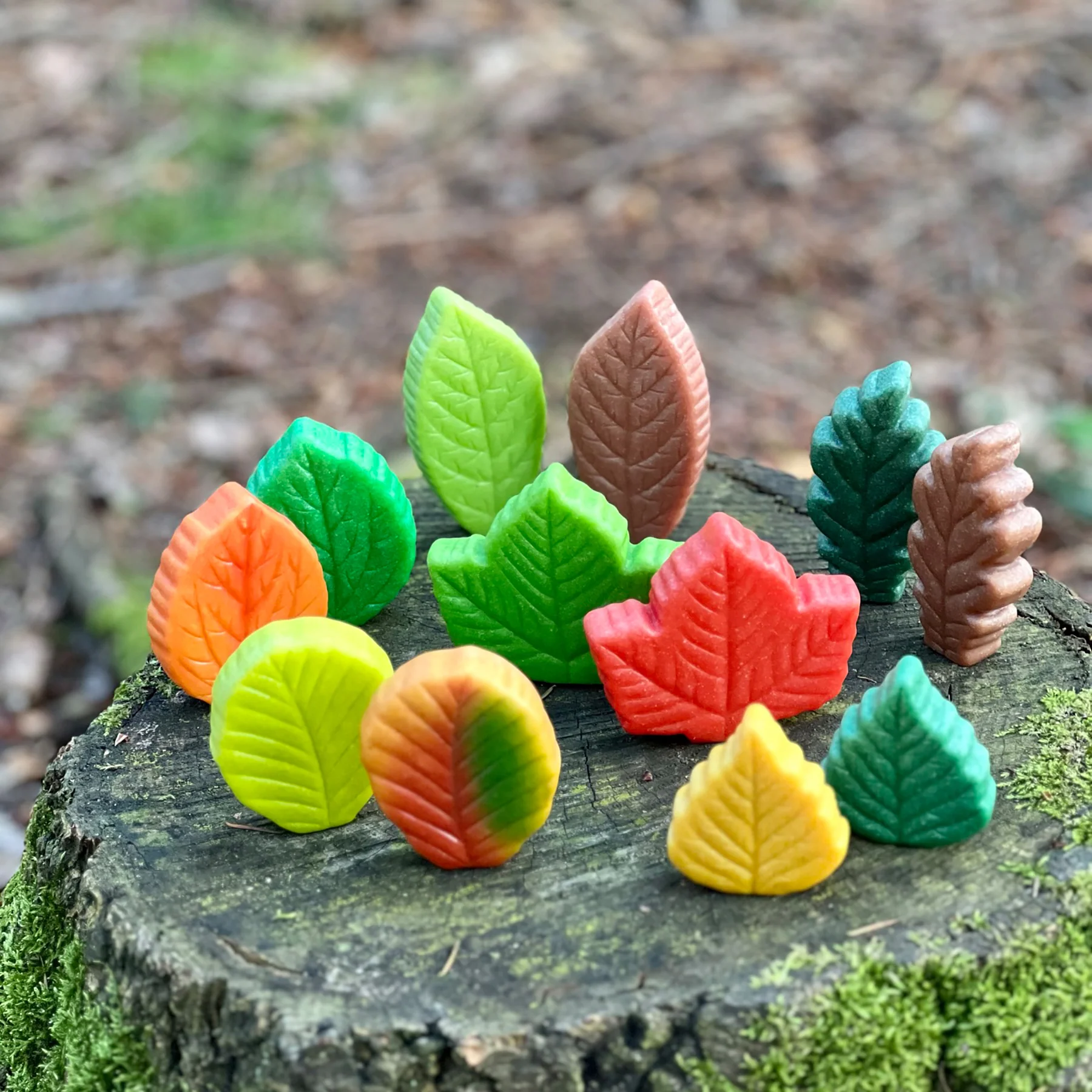 Yellow Door Sensory Play Stones - Autumn Leaves Collection, Set of 12 - Image 2
