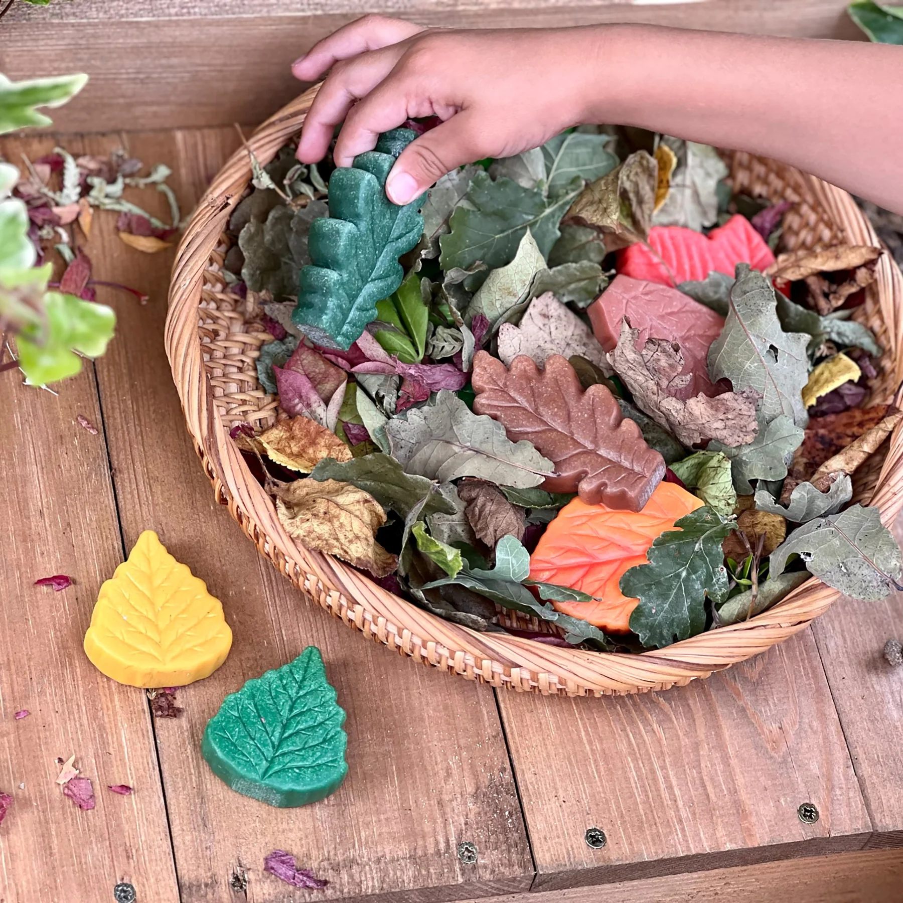 Yellow Door Sensory Play Stones - Autumn Leaves Collection, Set of 12 - Image 6