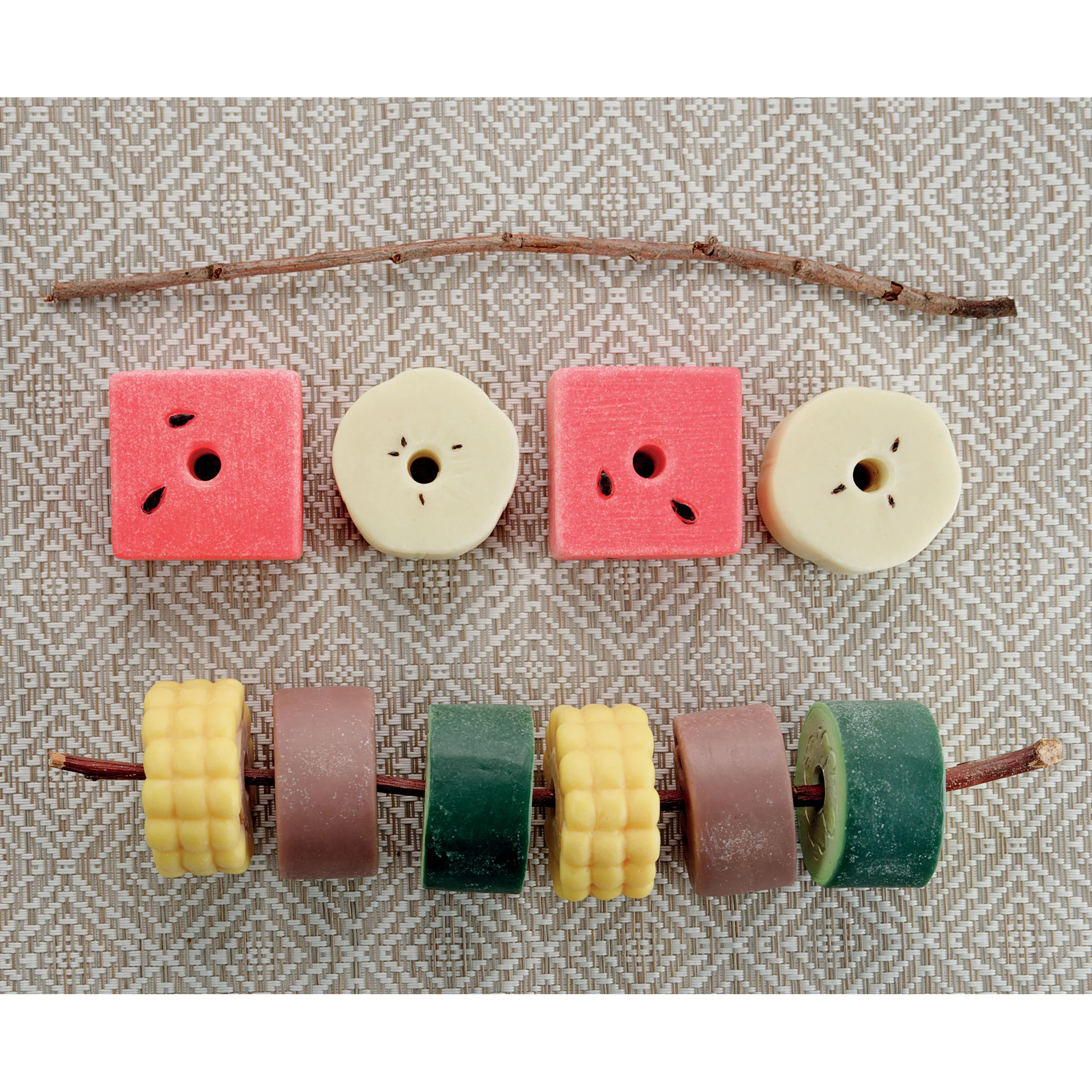 Yellow Door Sensory Play Stones, Threading Kebabs Toy Set - Image 5