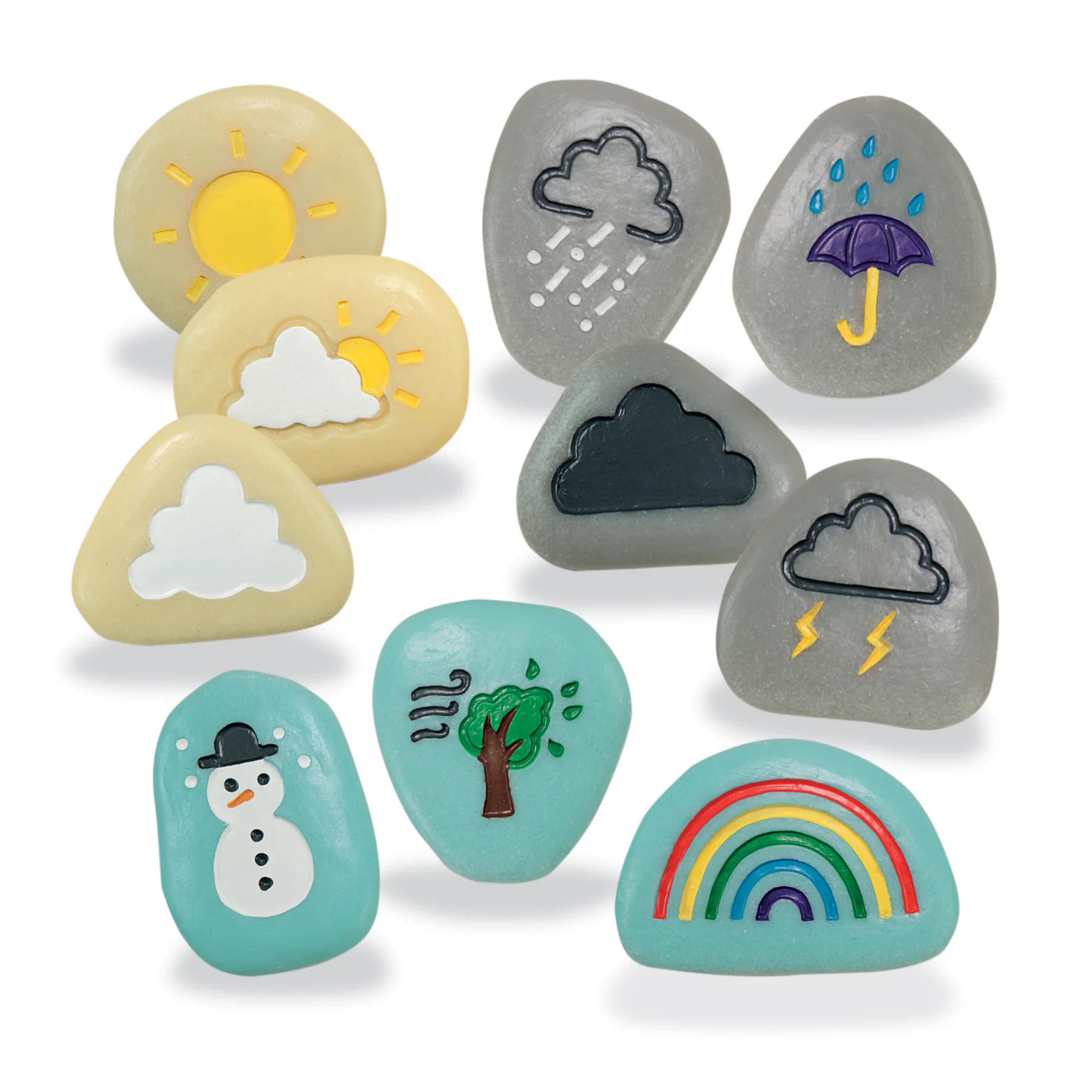 Yellow Door Weather Stones - Educational Outdoor Play Set of 10 - Image 2