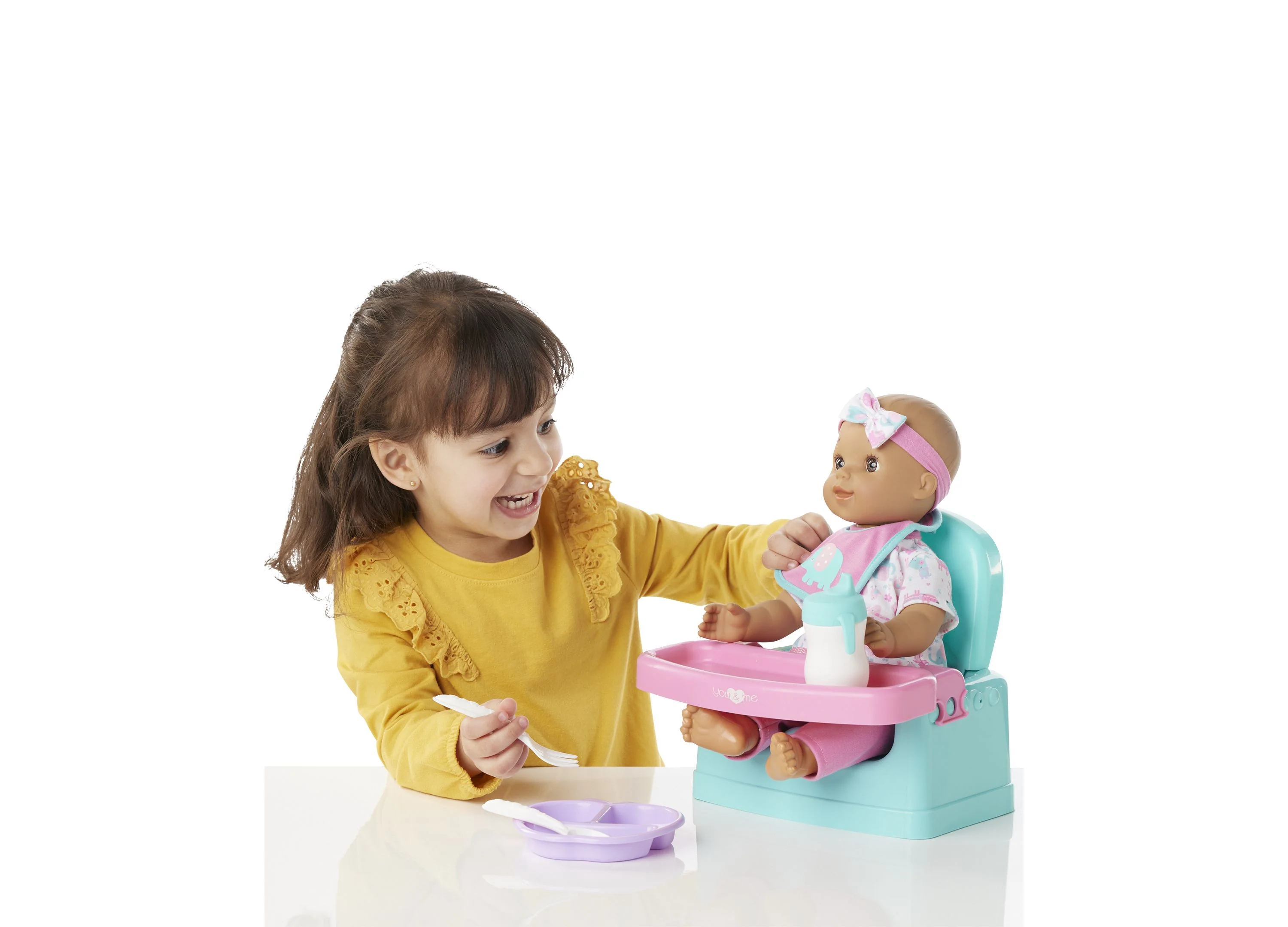 You & Me 14-inch Hungry Baby Doll with Feeding Accessories - Image 4