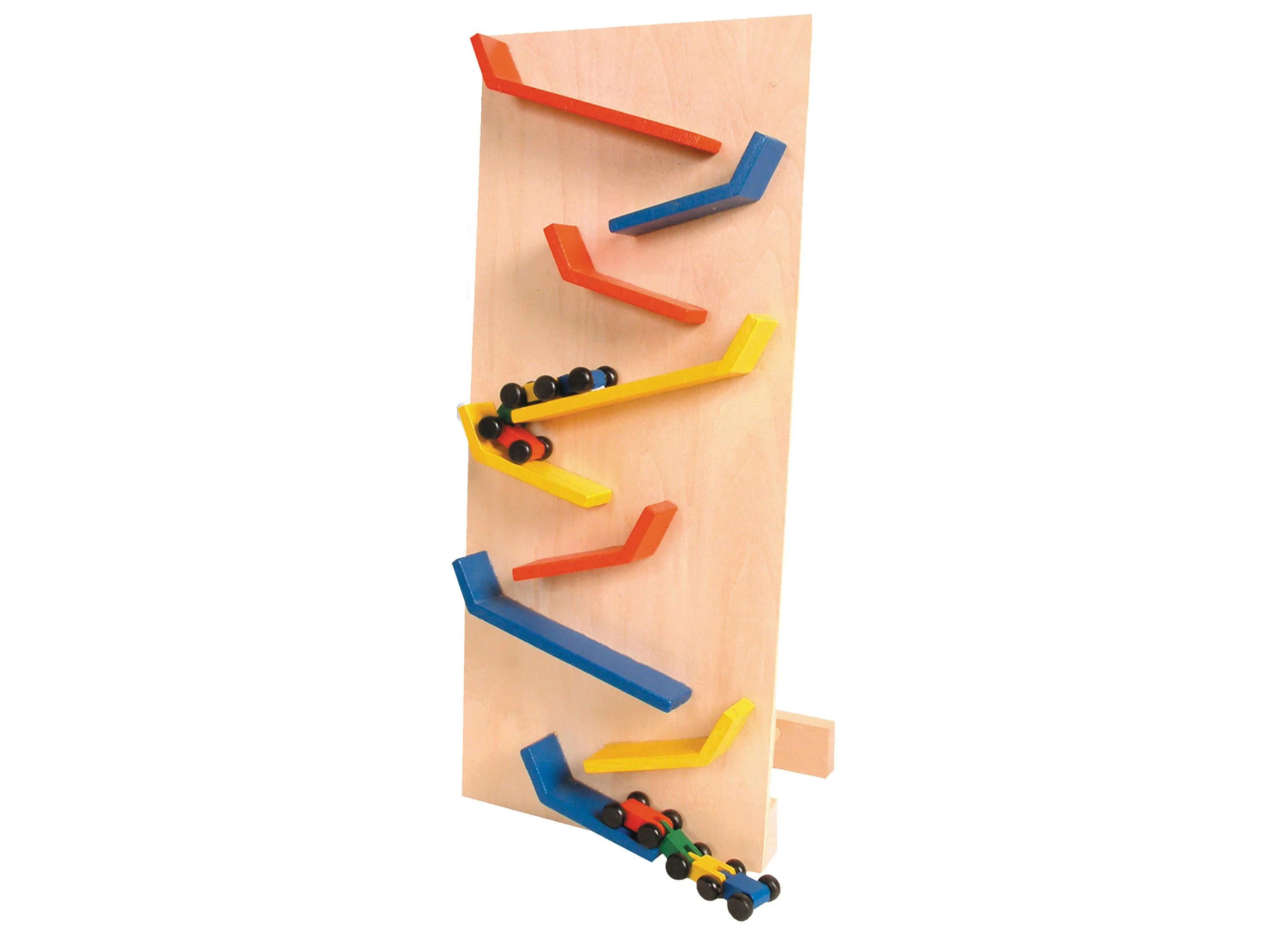 Perisphere & Trylon Zoom! Wooden Gravity Racing Track with Colorful Cars - Image 2