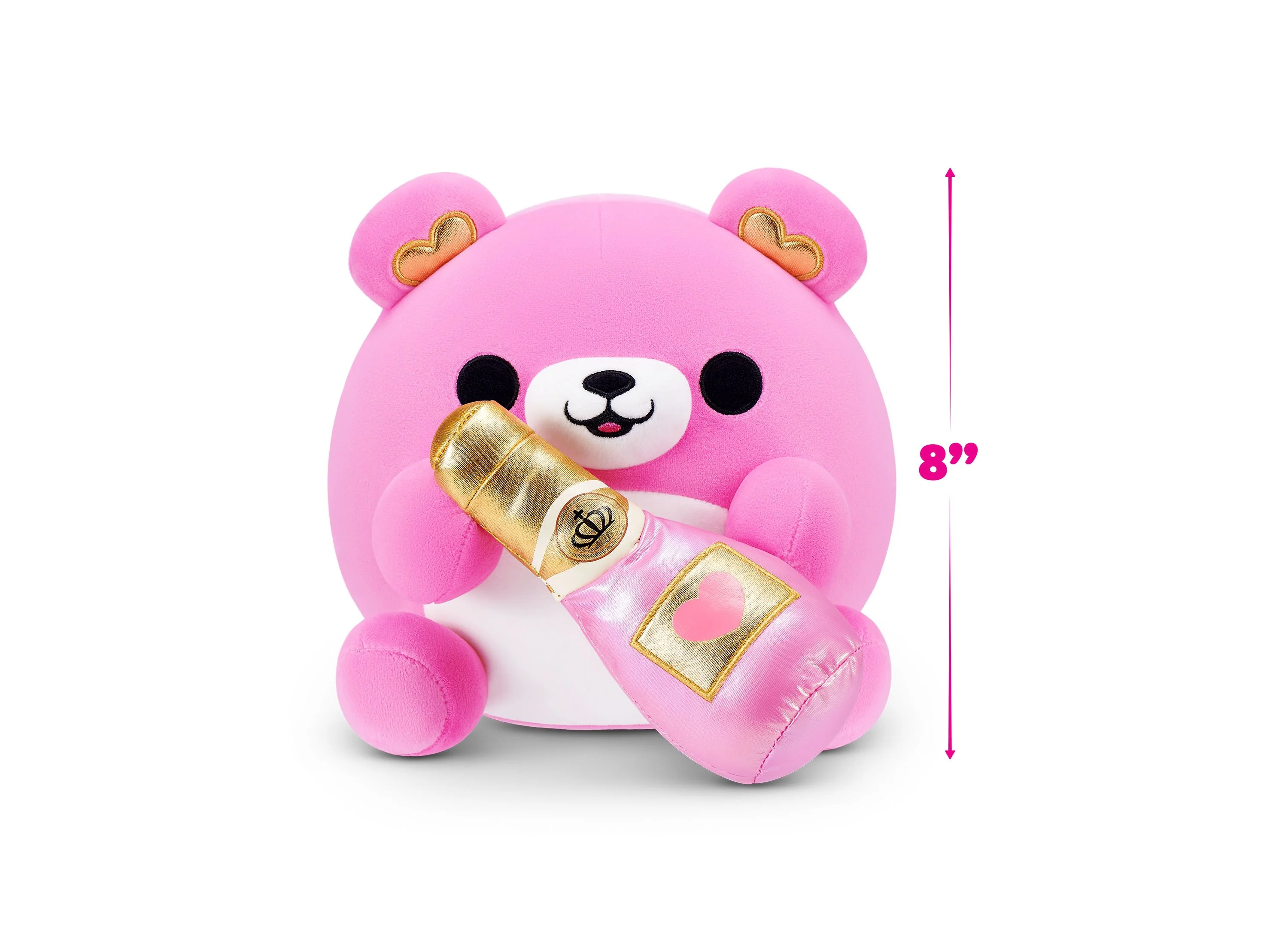 ZURU Snackles S2 Valentine 8 inch Bear - Multicolor with Champagne Plush - Image 3